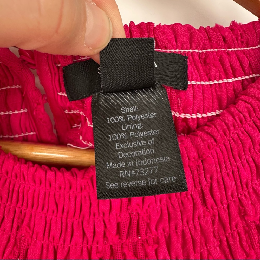 Simply Vera Vera Wang Smocked Neck Day Dress, Pink, Medium - Picture 13 of 13